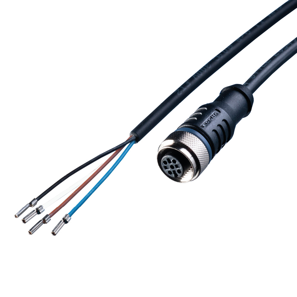 Sensor Kabel, 10 m, 4-Adern, offen/M12 Buchse, A-kodiert, für 24V DC