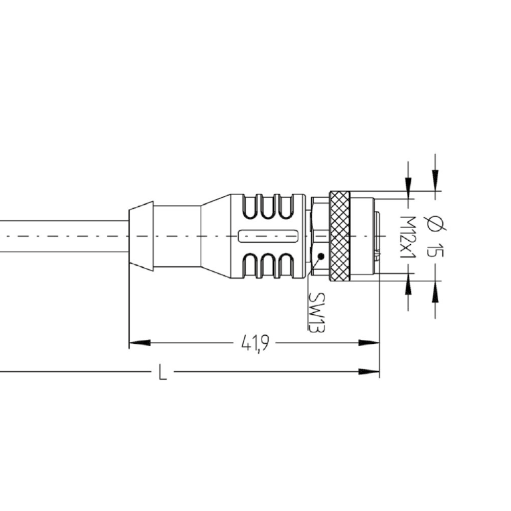 Sensor Kabel, 10 m, M12 Stecker/M12 Buchse, A-kodiert, für 24V