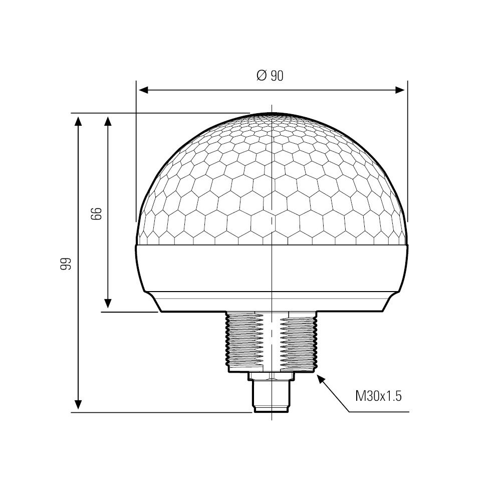DOMELED IO-Link, 90 mm